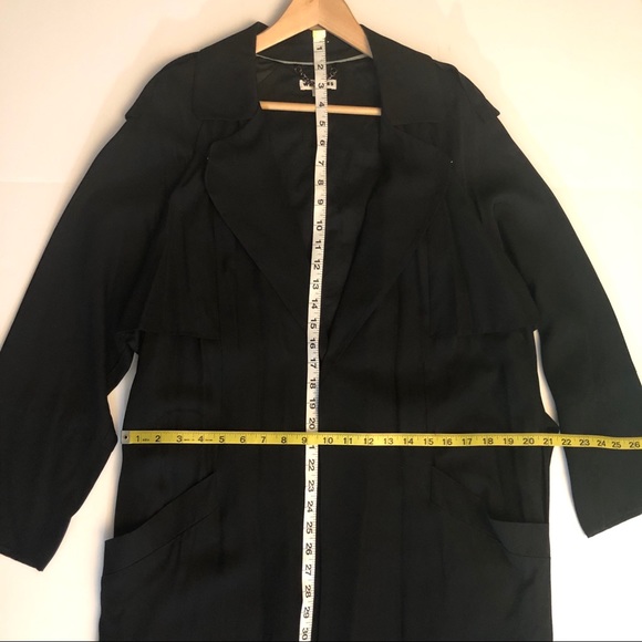 Whistles | Belted Black Trench Coat | Large - Picture 7 of 8
